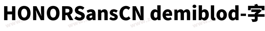 HONORSansCN demiblod字体转换
